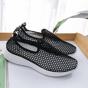 TheWetherly Women's Mesh Net Summer Flats