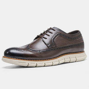 TheWetherly Men's Leather Casual Brogues